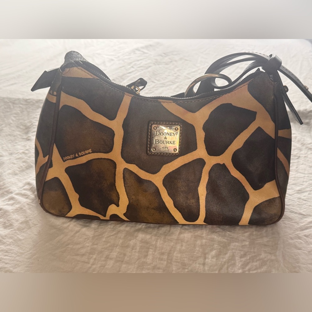 Dooney & Bourke Giraffe Print Shoulder Bag - Picture 5 of 12